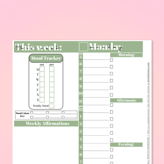 Weekly Planning Spreads : FREE A5 Sample Printable