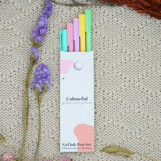 Colourful Fineliner Pens 5 Piece Set | Colour Planner Pens - GirlGottaChange