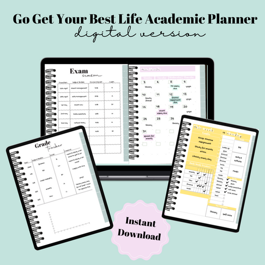 Go Get Your Best Life Academic Planner | Digital, Interactive Planner - GirlGottaChange