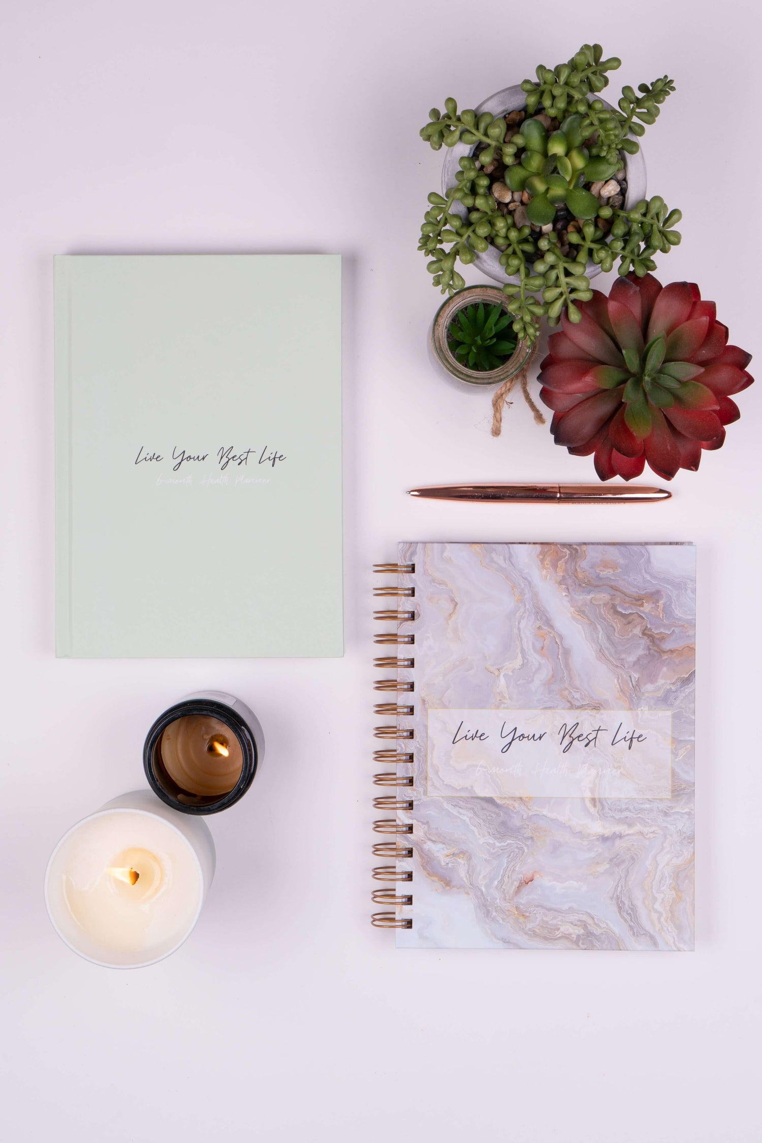'Live Your Best Life' Undated Health & Fitness 6-Month Daily Planner