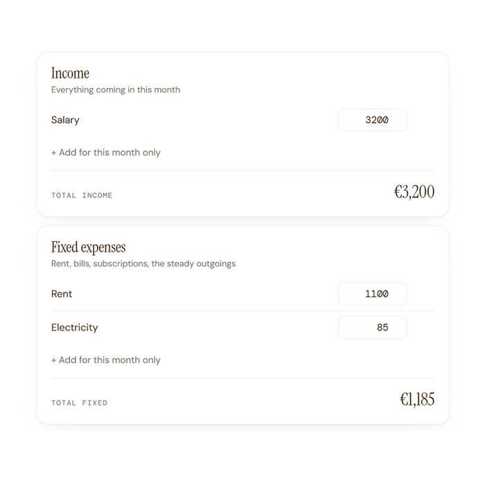 Income & expenses