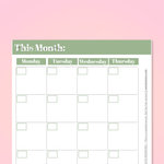 Monthly Calendar Spread: FREE A5 Sample Printable - GirlGottaChange