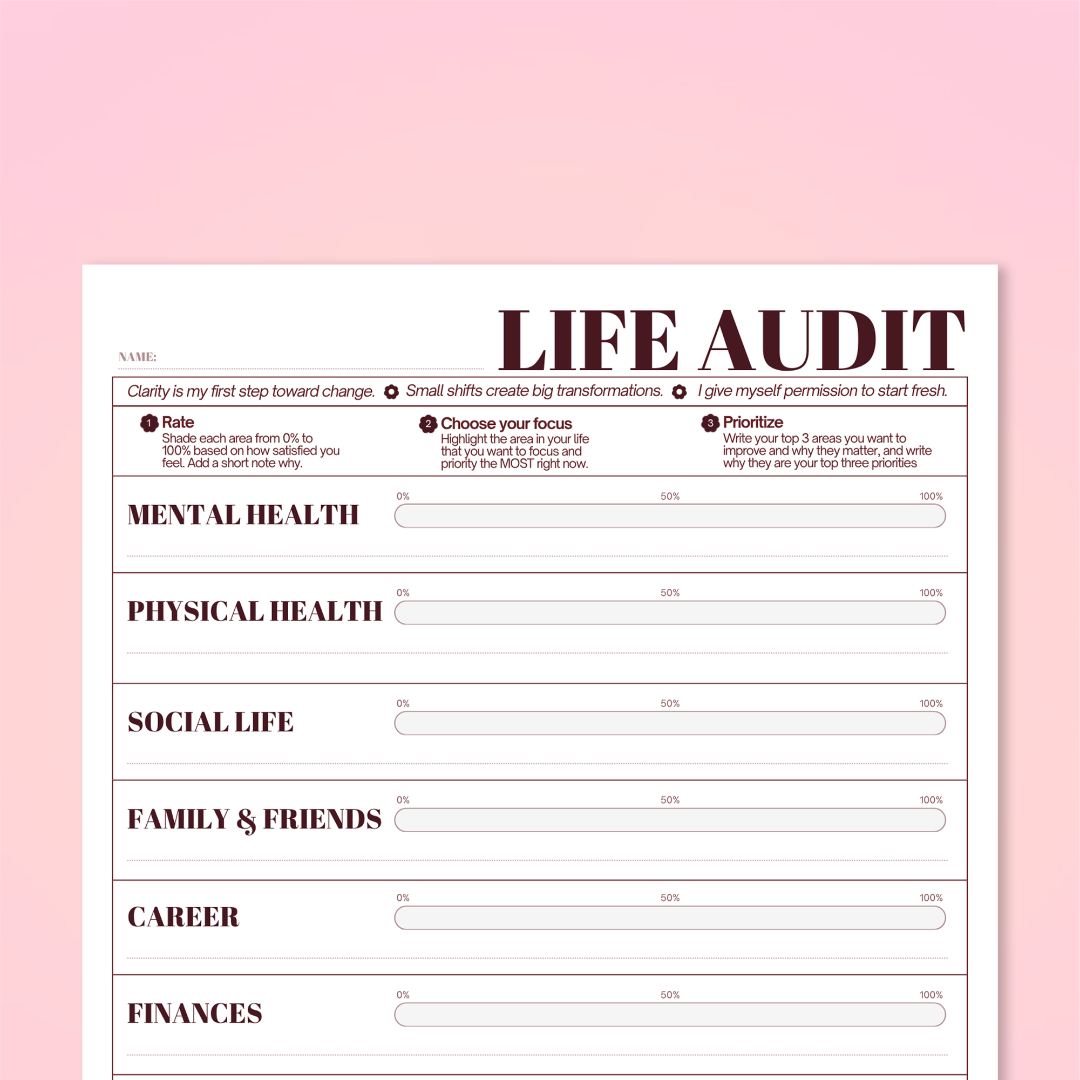 Life Audit: FREE Printable