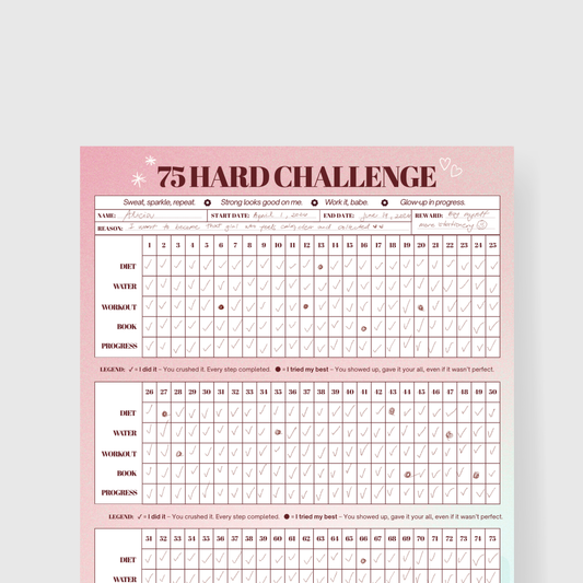 75 Hard Challenge Series: FREE Printable - GirlGottaChange