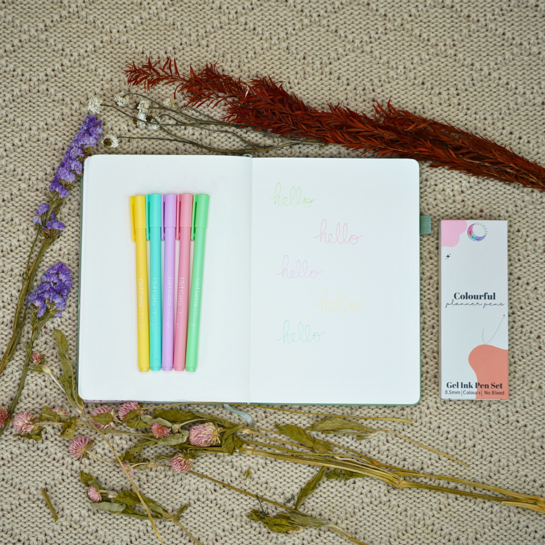 Colourful Fineliner Pens 5 Piece Set | Colour Planner Pens - GirlGottaChange