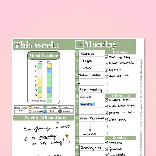 Weekly Planning Spreads : FREE A5 Sample Printable