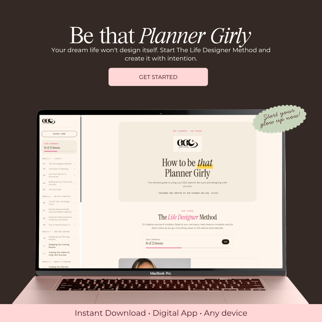 How to be THAT planner Girly | Master Your Planner E-Course - GirlGottaChange