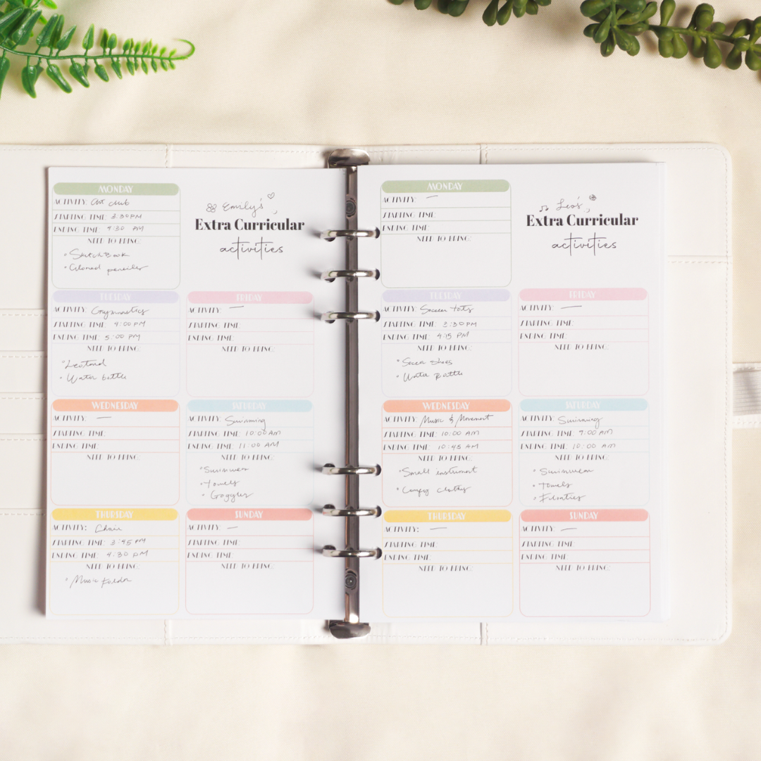 The Mom System- Undated Daily Family Planner. (PREORDER)
