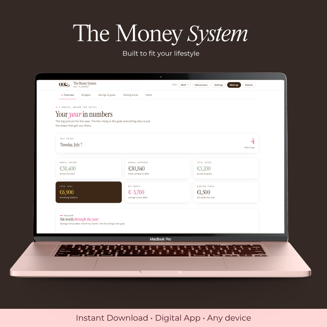 The Money System | Digital Personal Budget Dashboard
