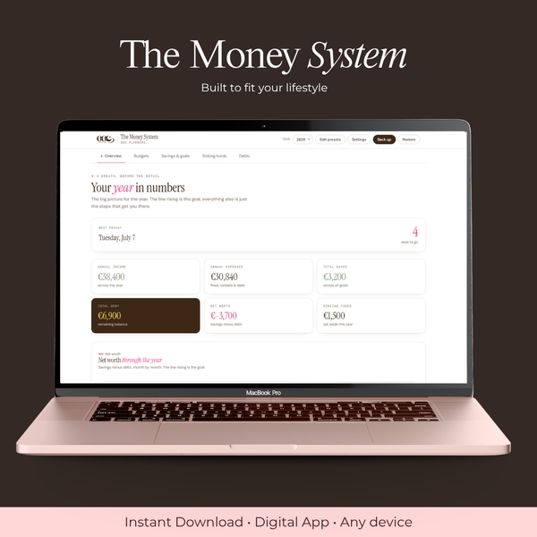 The Money System | Digital Personal Budget Dashboard