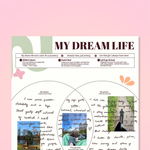 Dream Life Vision Worksheet | Law of Attraction FREE Printable - GirlGottaChange