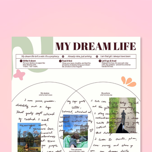 Dream Life Vision Worksheet | Law of Attraction FREE Printable - GirlGottaChange