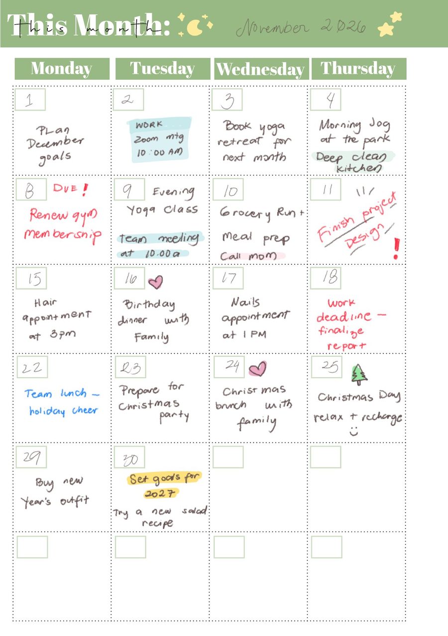 Monthly Spreads
