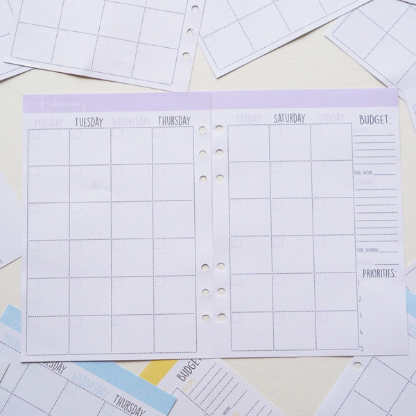 Monthly Inserts (Original Design)