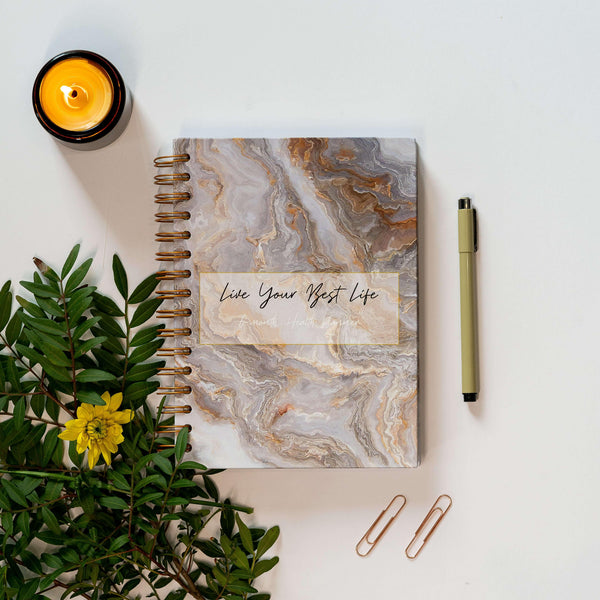 Flawed Stock 'Live Your Best Life' 6-Month Undated Health & Fitness Planner