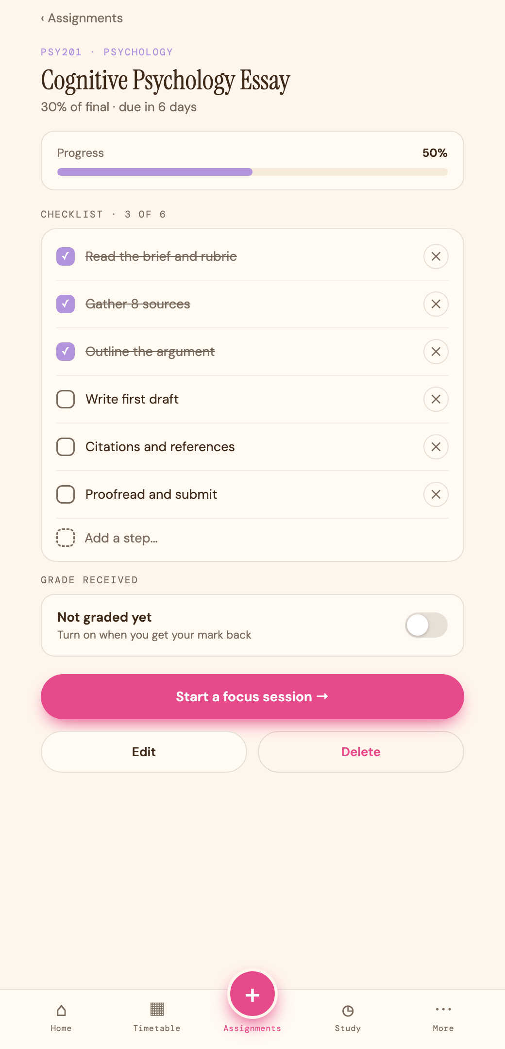 Assignments that start themselves